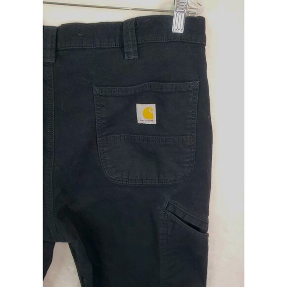 Carhartt Pants Men's 38x30 Black Rugged Flex Relaxed Fit Canvas Work BN2291-M - Picture 7 of 10